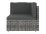 Syfax™ Divano Ad Angolo Modulare In Polyrattan Grigio