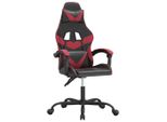 Syfax™ Sedia Da Gaming Girevole Nero E Rosso Vino In Pelle Finta