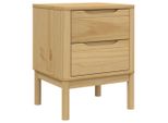 Syfax™ Comodino Floro Marrone Cera 45X39X57 Cm Legno Di Pino