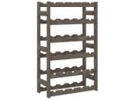 Syfax™ Portabottiglie Per 30 Bottiglie Grigio Legno Massello Di Pino