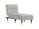 Syfax™ Chaise Longue In Velluto Grigio Chiaro