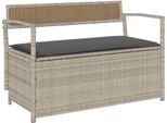Syfax™ Panca Portaoggetti Da Giardino Con Cuscino In Polyrattan