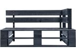 Syfax™ Panca Angolare Da Giardino Su Pallet In Legno Nera