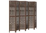 Syfax™ Divisorio Ambienti 6 Pannelli Marrone Scuro Massello Paulownia