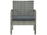Syfax™ Sedia Da Giardino Con Cuscino In Polyrattan Grigio