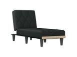 Syfax™ Chaise Longue In Tessuto Nero