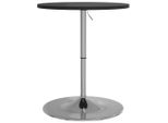 Syfax™ Tavolino Bar Nero 60X60X90 Cm Legno Multistrato Acciaio Cromato