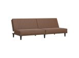 Syfax™ Divano Letto A 2 Posti Marrone In Pelle Finta