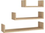 Syfax™ Mensole A Muro 3 Pz Rovere Sonoma In Legno Multistrato