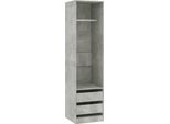Syfax™ Armadio Cassetti Grigio Cemento 50X50X200 Cm Legno Multistrato