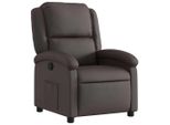 Syfax™ Poltrona Reclinabile Marrone Scuro In Vera Pelle