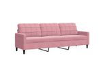 Syfax™ Divano A 3 Posti Rosa 210 Cm In Velluto