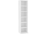 Syfax™ Mobile Porta Cd Bianco 21X20X88 Cm In Legno Multistrato