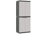 Syfax™ Armadio Da Esterno Grigio E Nero 65X37X165 Cm In Pp