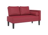 Syfax™ Sdraio Con Cuscini Rosso Vino In Pelle Finta