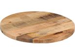 Syfax™ Piano Per Tavolo Ø 60X2,5Cm Rotondo Legno Massello Grezzo Mango