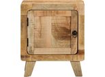 Syfax™ Comodini 2Pz 40X32X46 Cm In Legno Massello Di Mango Grezzo