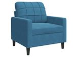 Syfax™ Poltrona Blu 60 Cm Velluto