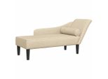 Syfax™ Chaise Longue Con Cuscini Crema In Tessuto