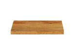 Syfax™ Piano Tavolo Bordi Vivi 50X40X2,5 Cm In Legno Massello Di Mango