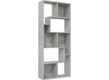 Syfax™ Libreria Grigio Cemento 67X24X161 Cm In Legno Multistrato