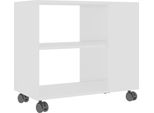 Syfax™ Tavolino Da Salotto Bianco 70X35X55 Cm In Legno Multistrato