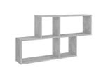Syfax™ Scaffale A Parete Grigio Cemento 100X18X53 Cm Legno Multistrato