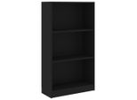 Syfax™ Libreria A 3 Ripiani Nera 60X24X109 Cm In Legno Multistrato