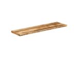 Syfax™ Piano Tavolo Bordi Vivi 160X40X2,5 Cm Legno Di Mango Grezzo