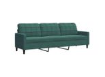 Syfax™ Divano A 3 Posti Verde Scuro 210 Cm In Velluto