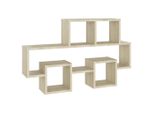 Syfax™ Scaffale Parete Auto Rovere Sonoma 82X15X51Cm Legno Multistrato