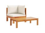 Syfax™ Set Divani Da Giardino 2Pz Con Cuscini Legno Massello Di Acacia