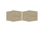 Syfax™ Comodini 2 Pz Rovere Sonoma 40X30X30 Cm In Legno Multistrato