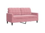 Syfax™ Divano A 2 Posti Rosa 140 Cm In Velluto