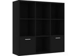 Syfax™ Libreria Nera 98X30X98 Cm In Legno Multistrato