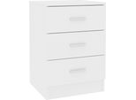 Syfax™ Comodino Bianco 38X35X56 Cm In Legno Ingegnerizzato