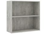 Syfax™ Libreria 2 Ripiani Grigio Cemento 80X30X76,5 Legno Multistrato