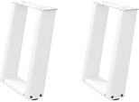 Syfax™ Gambe Per Tavolino Da Caffè A Forma Di U 2 Pz Bianche 28X(42-43) Cm Acciaio