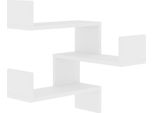 Syfax™ Scaffale Parete Angolo Bianco 40X40X50 Cm In Legno Multistrato