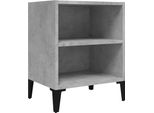 Syfax™ Comodino Con Gambe In Metallo Grigio Cemento 40X30X50 Cm