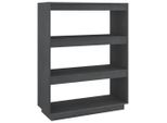 Syfax™ Libreria/Divisorio Grigio 80X35X103 Cm Legno Massello Di Pino