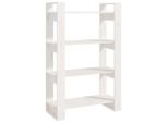 Syfax™ Libreria/Divisorio Bianco 80X35X125 Cm Legno Massello Di Pino