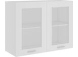 Syfax™ Mobile Pensile Con Vetro “Lyon” Bianco 80X31X60 Cm