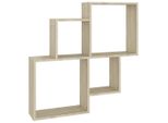 Syfax™ Mensola Muro Cubo Rovere Sonoma 80X15X78,5Cm Legno Multistrato