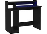 Syfax™ Scrivania Con Luci Led Nera 97X45X90 Cm In Legno Multistrato