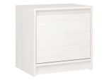 Syfax™ Comodino Bianco 40X30,5X40 Cm In Legno Massello Di Pino
