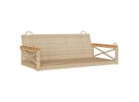 Syfax™ Panchina A Dondolo Beige 109X62X40 Cm In Polyrattan