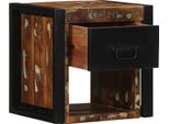 Syfax™ Comodino Multicolore 40X35X40 Cm In Legno Massello Recupero