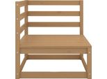 Syfax™ Set Divani Da Giardino 2 Pz Cuscini Marrone Ambra Pino Massello