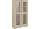 Syfax™ Armadietto Vetrina Rovere Sonoma 82,5X30,5X150 Cm Multistrato